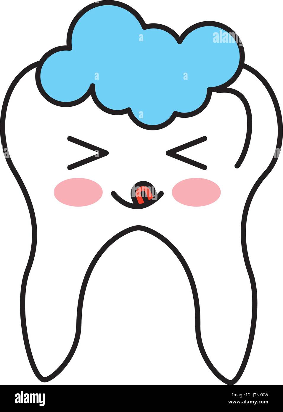 Human tooth with toothpaste kawaii character Stock Vector Image & Art ...