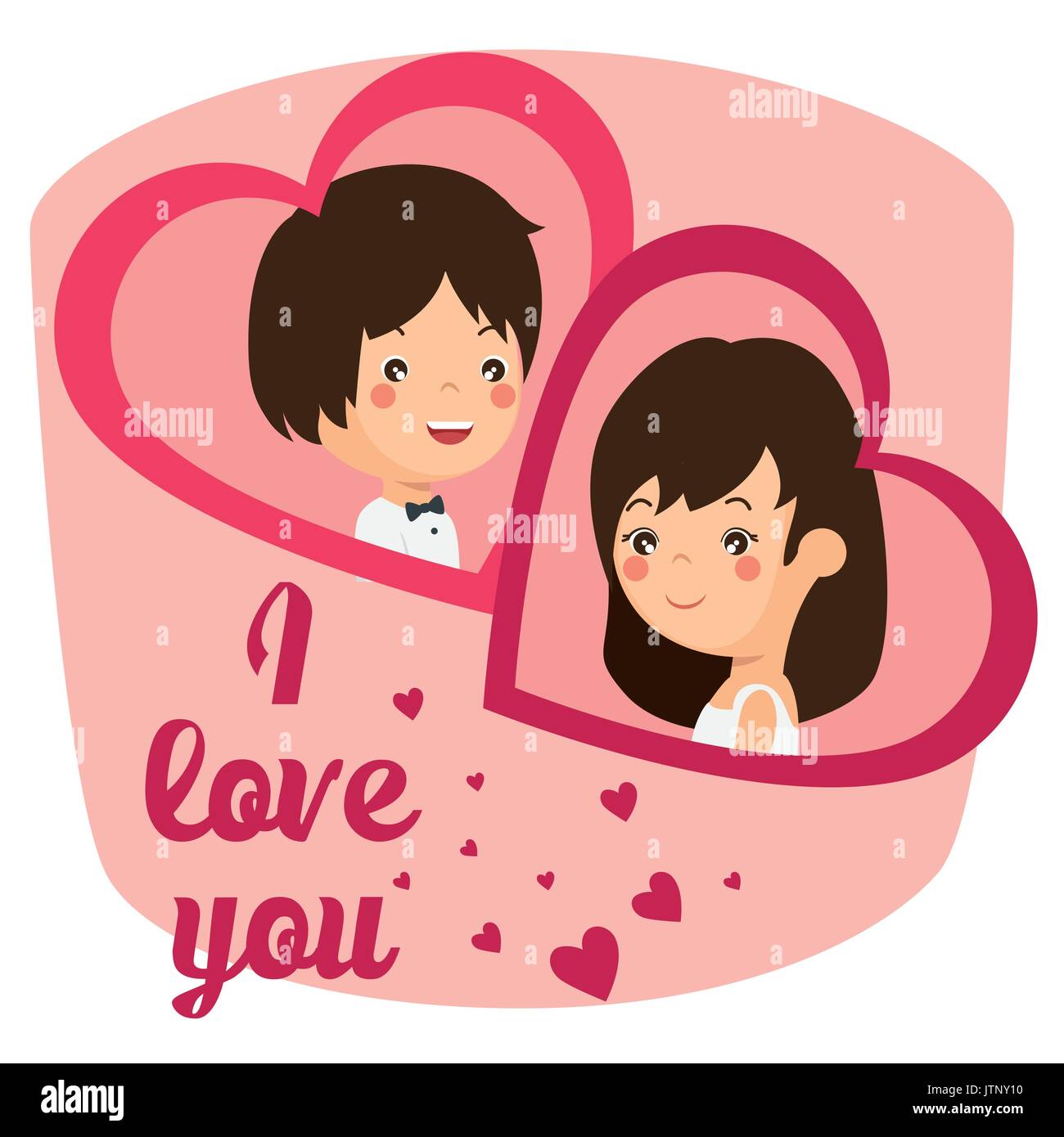 couple in love together forever vector illustration graphic design Stock Vector