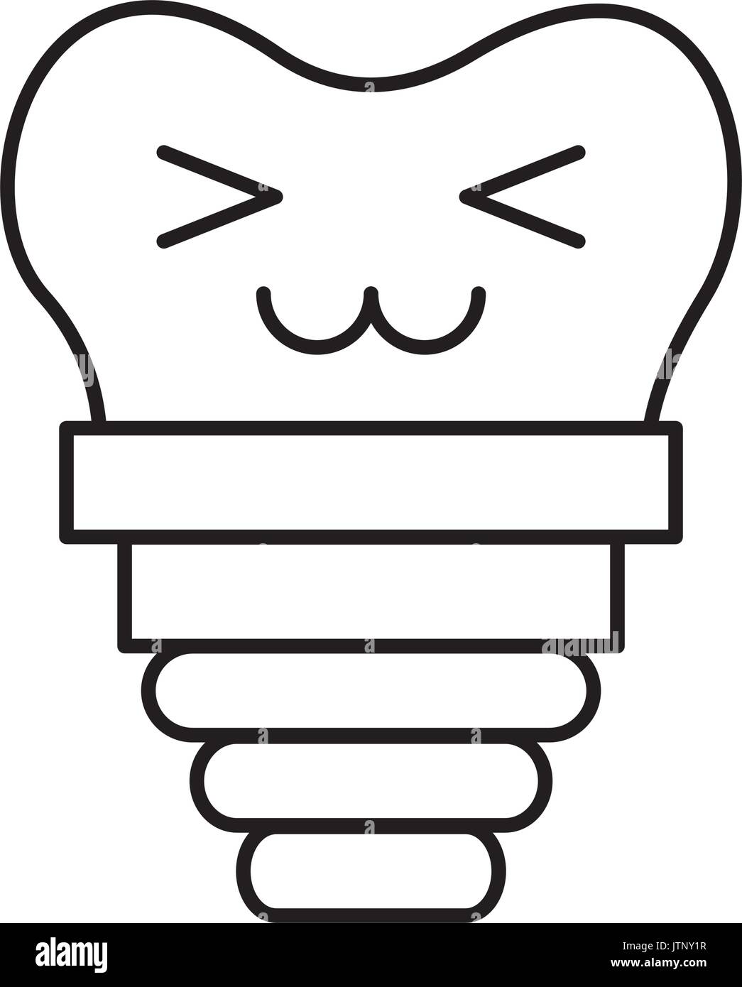 dental implant kawaii character Stock Vector Image & Art - Alamy