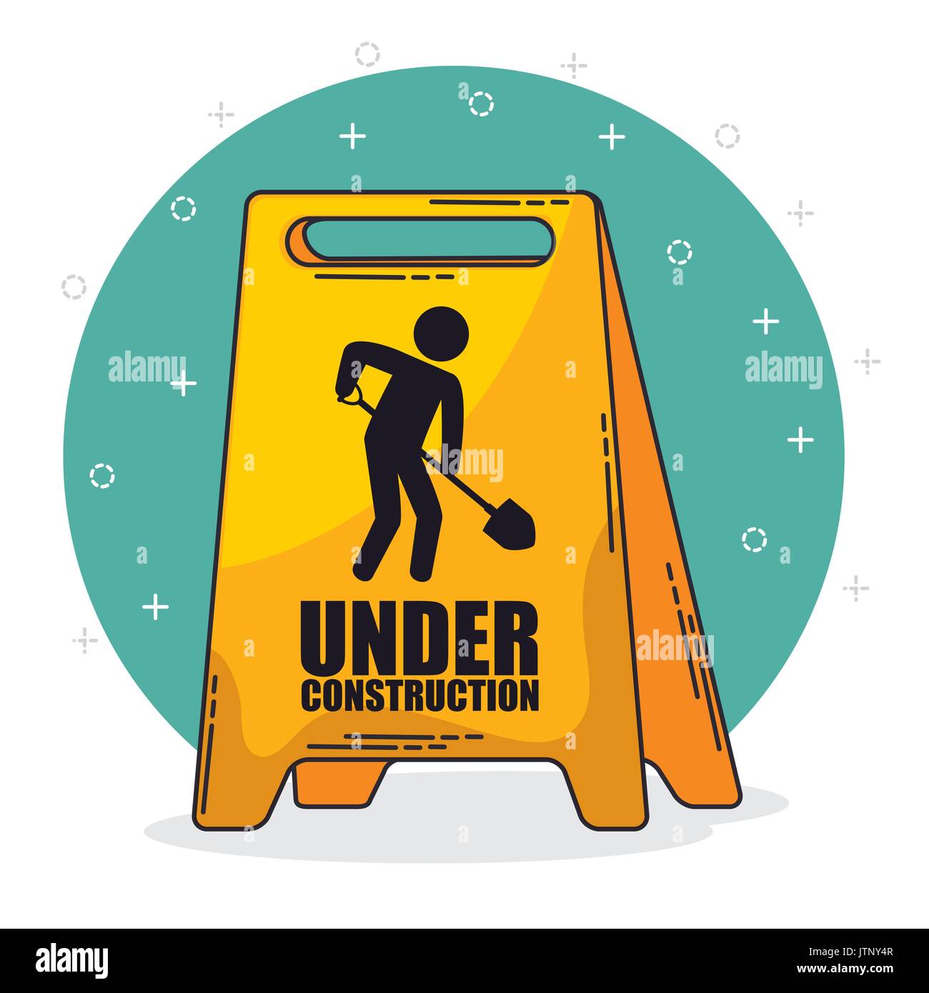 under construction concept design vector illustration graphic Stock ...