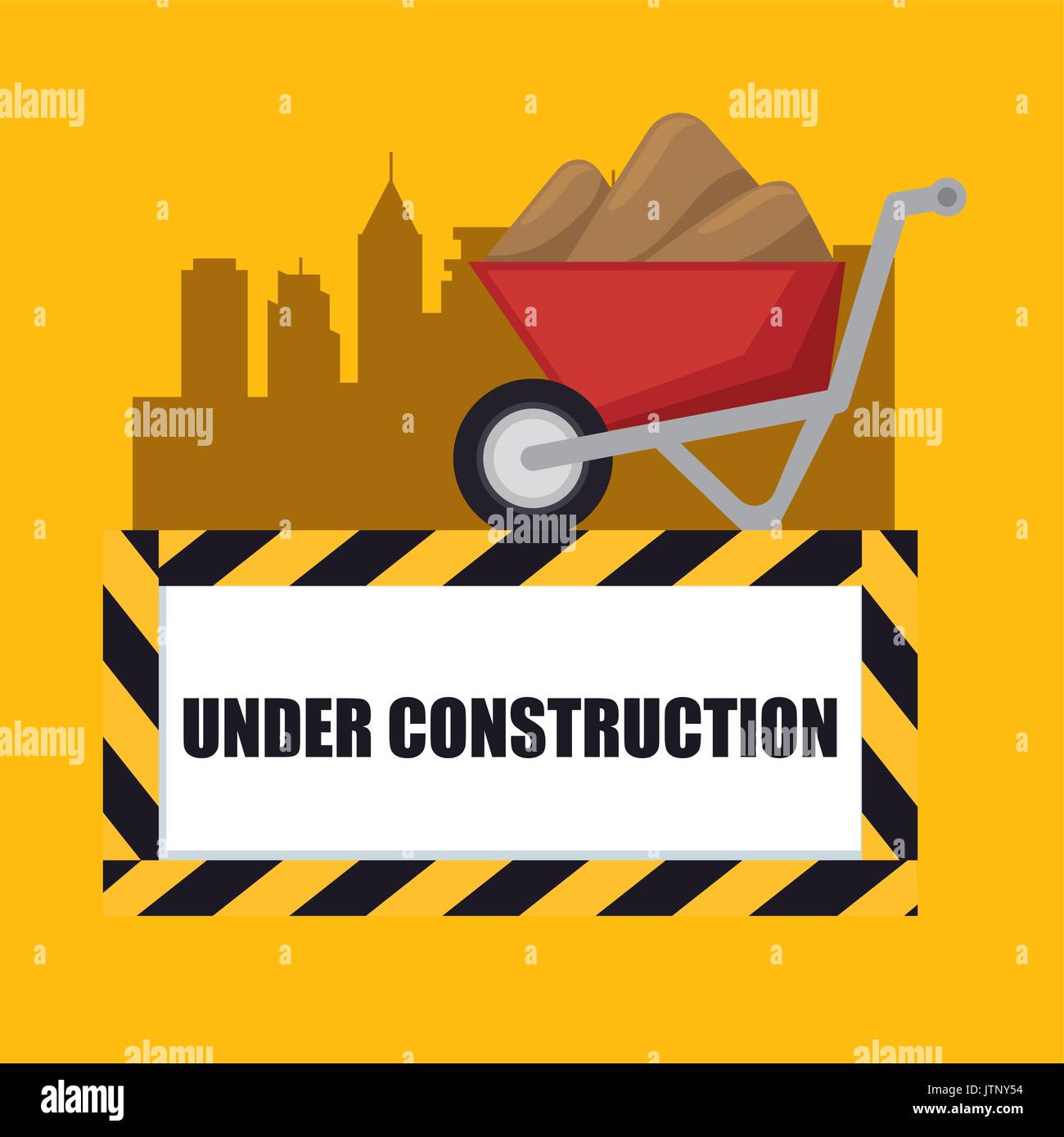 under construction concept design vector illustration graphic Stock ...