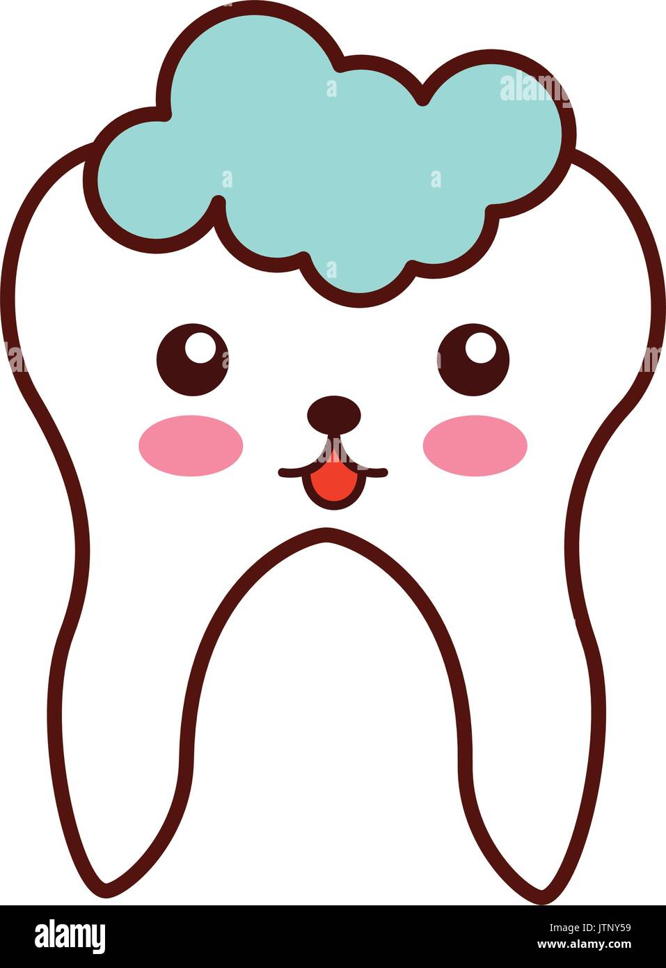 Human tooth with toothpaste kawaii character Stock Vector Image & Art ...