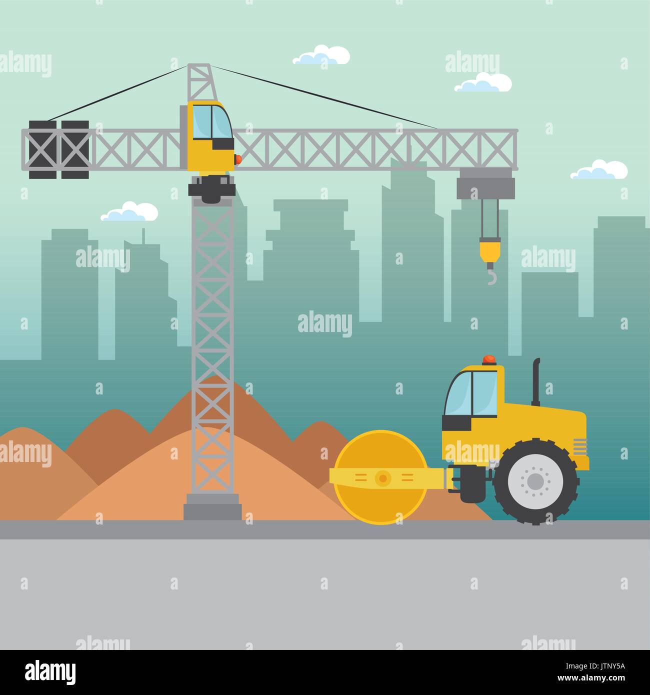 under construction concept design vector illustration graphic Stock ...