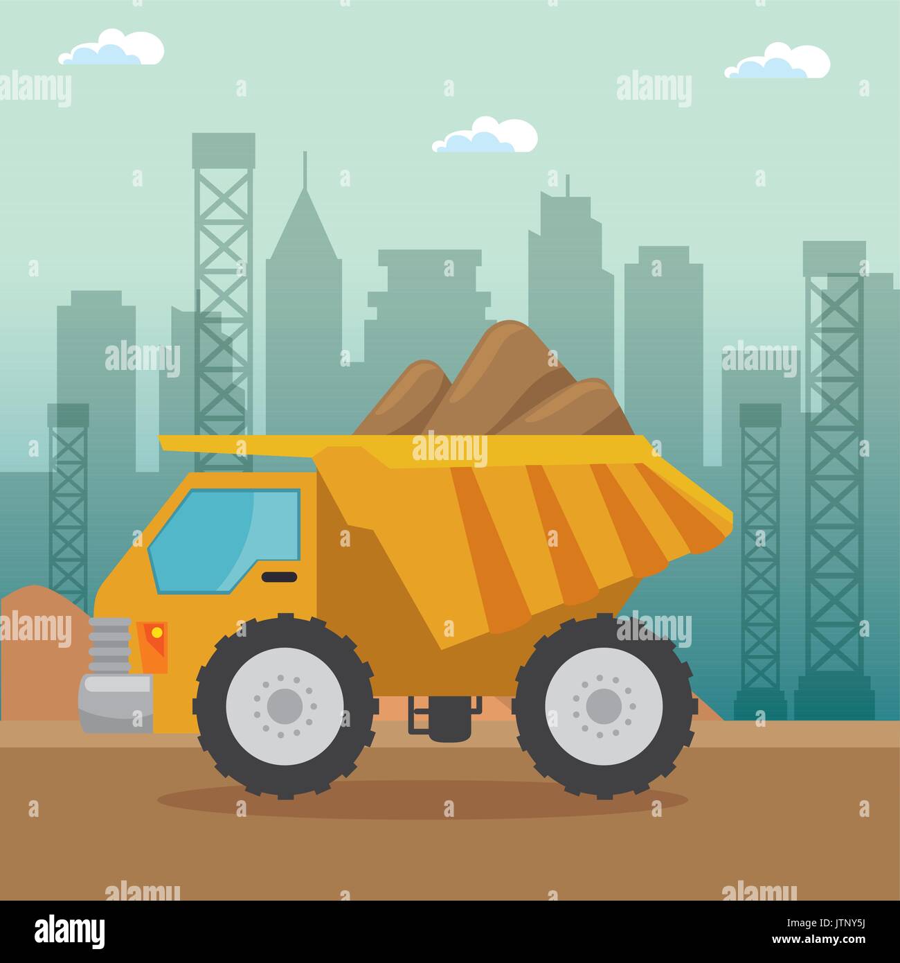 under construction concept design vector illustration graphic Stock ...