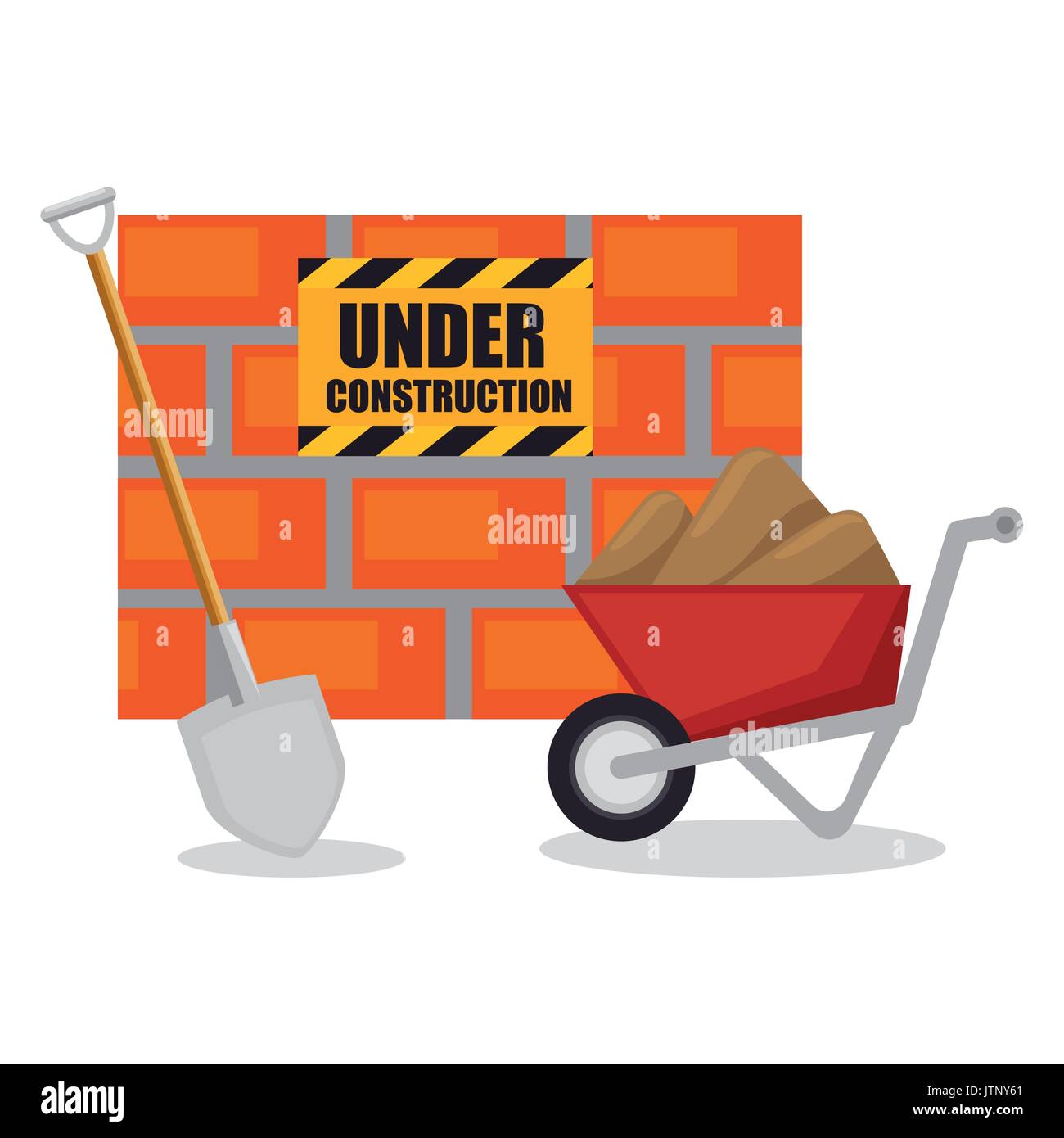 under construction concept design vector illustration graphic Stock ...
