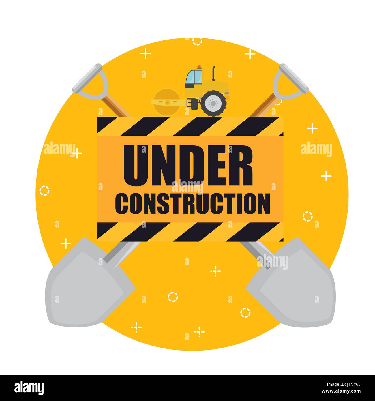 under construction concept design vector illustration graphic Stock ...
