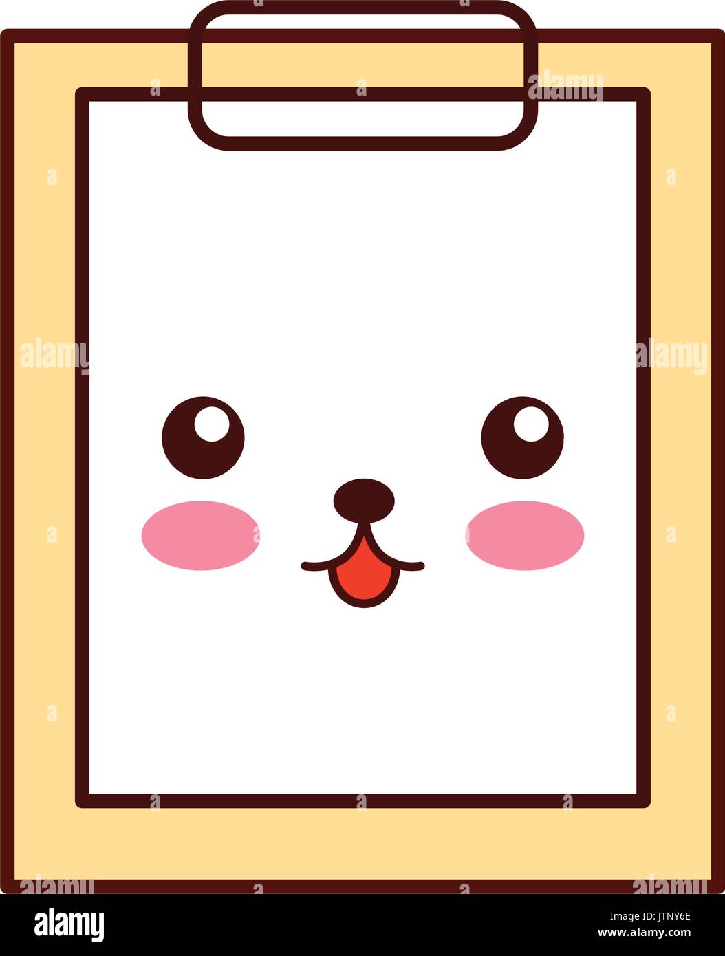clipboard paper kawaii character Stock Vector Image & Art Alamy