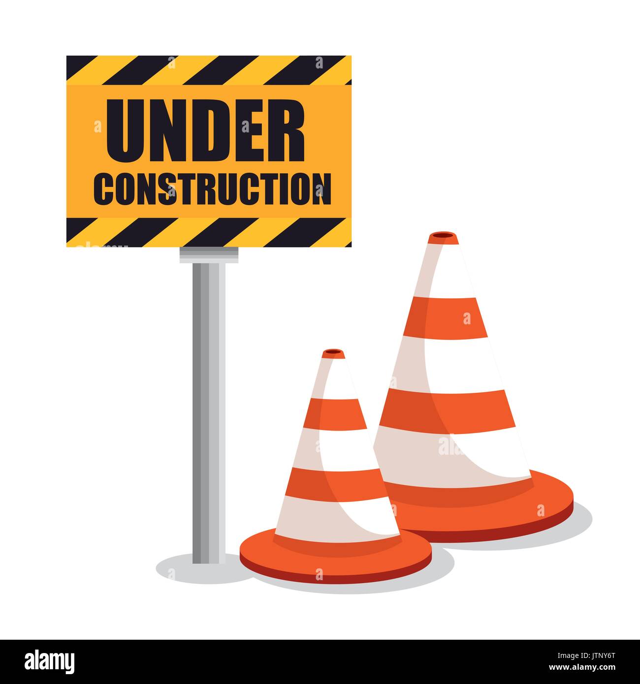 under construction concept design vector illustration graphic Stock ...