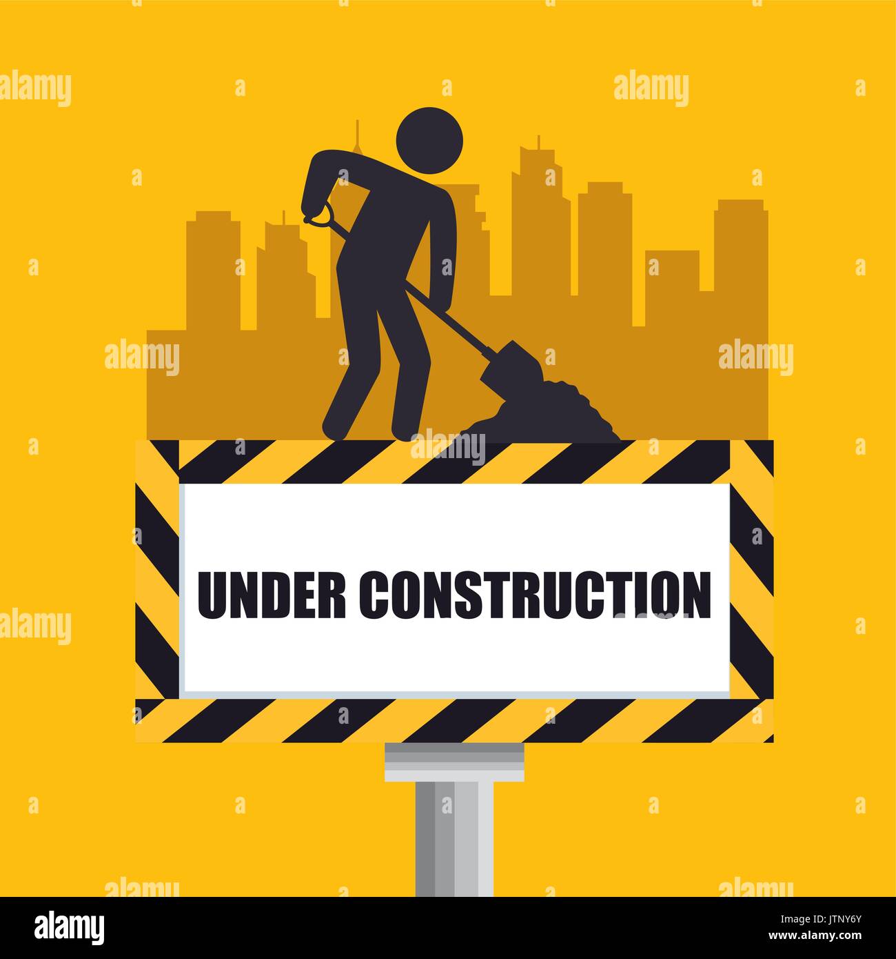 under construction concept design vector illustration graphic Stock ...