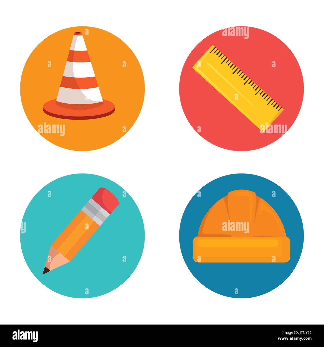 under construction icon set vector illustration graphic design Stock ...