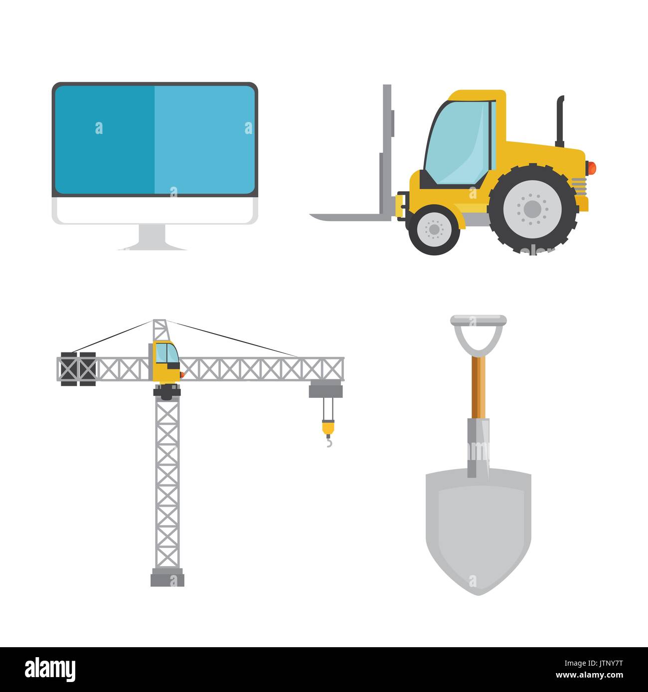 under construction icon set vector illustration graphic design Stock ...