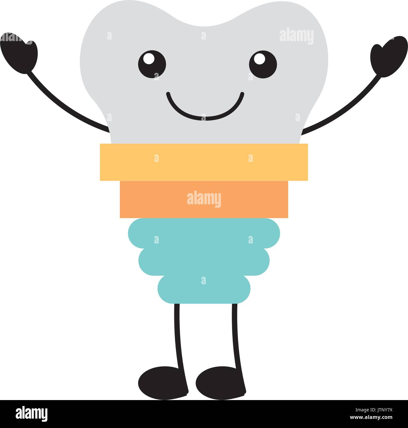 tooth implant kawaii character Stock Vector Image & Art - Alamy