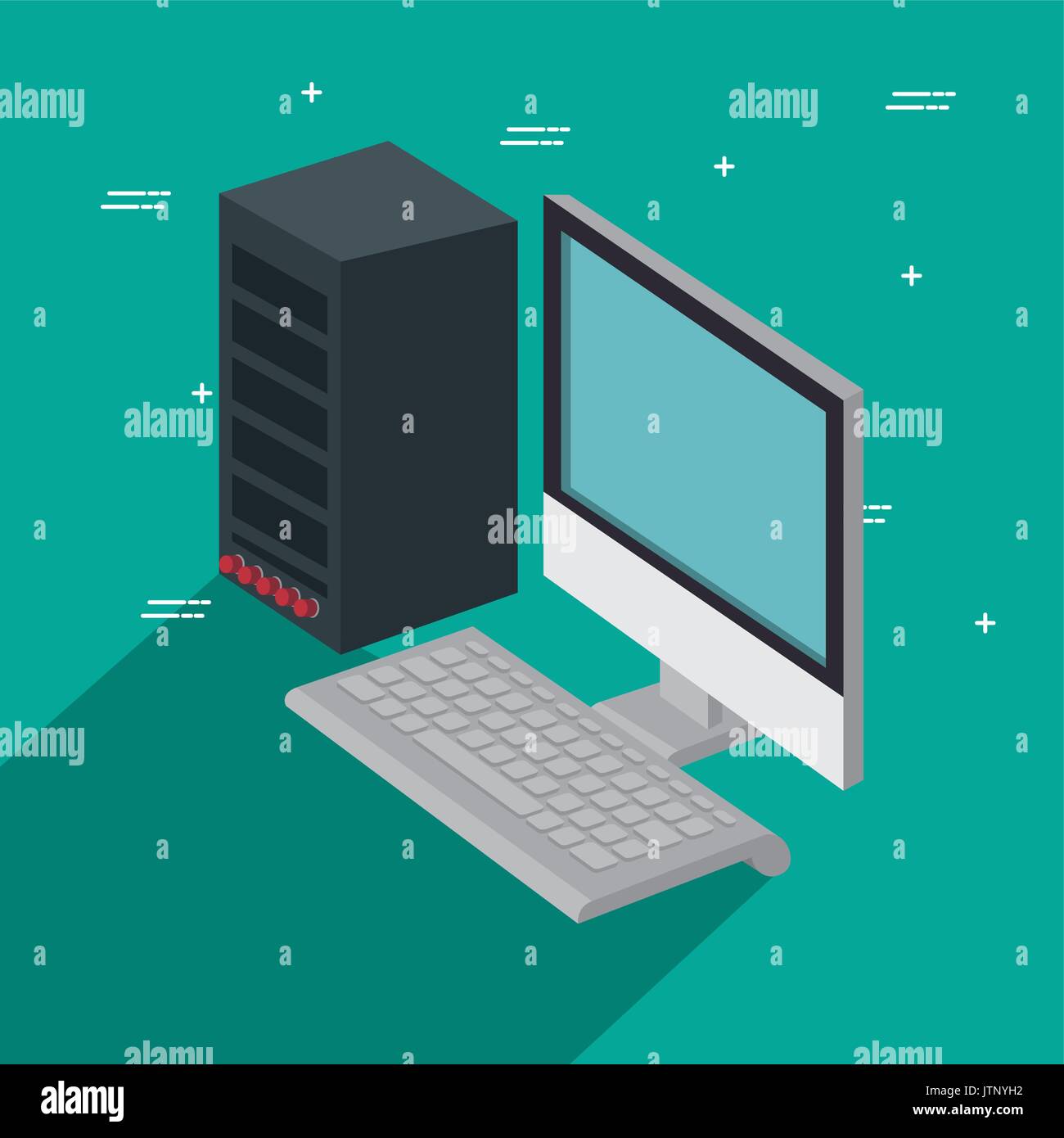 isometric technology 3D concept vector illustration graphic design ...