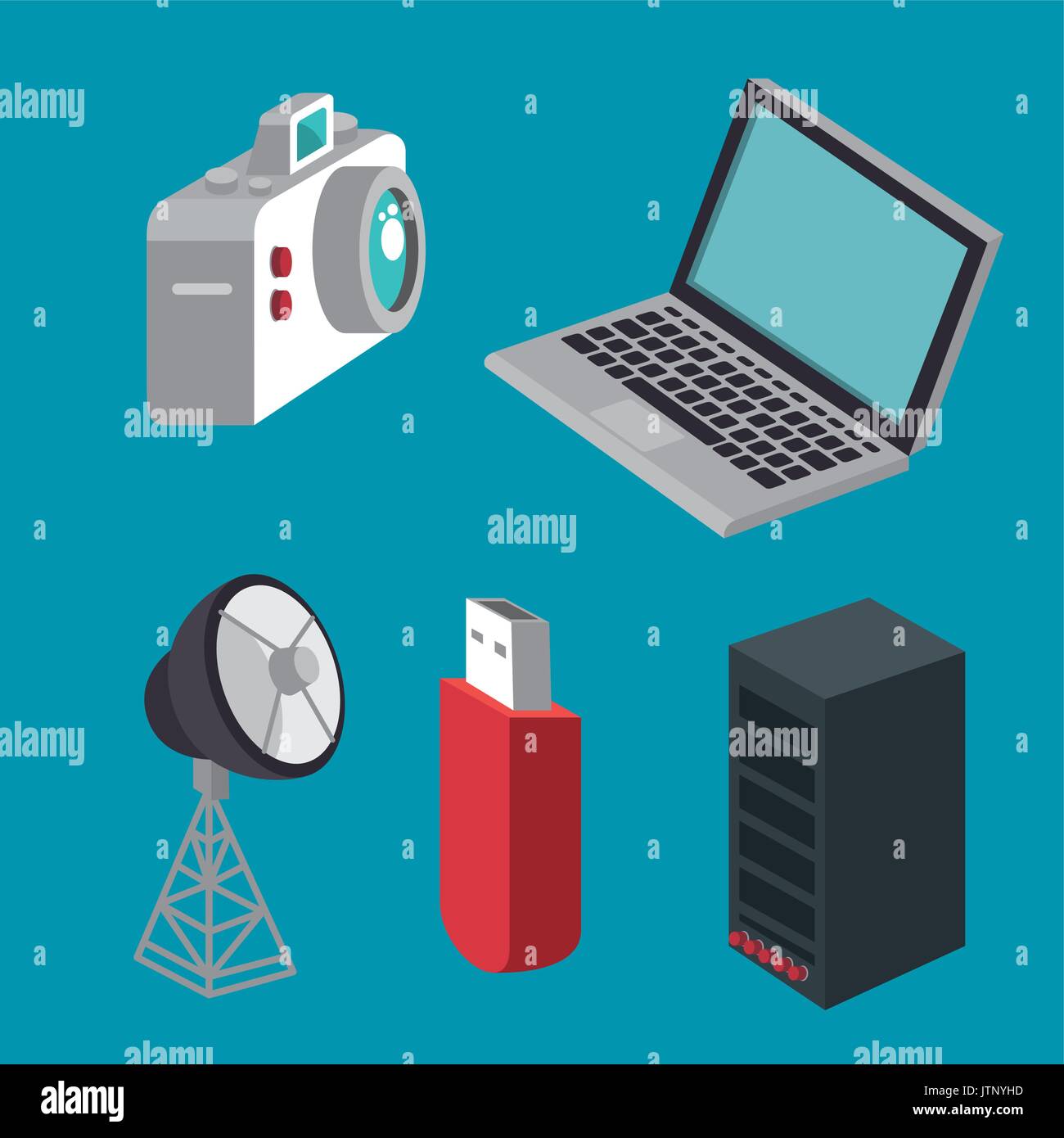isometric technology 3D concept vector illustration graphic design ...