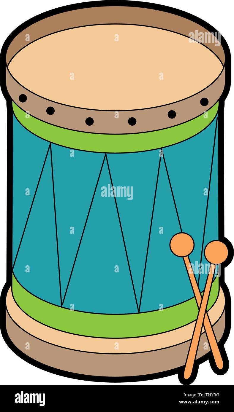 drum instrument icon over white background vector illustration Stock ...