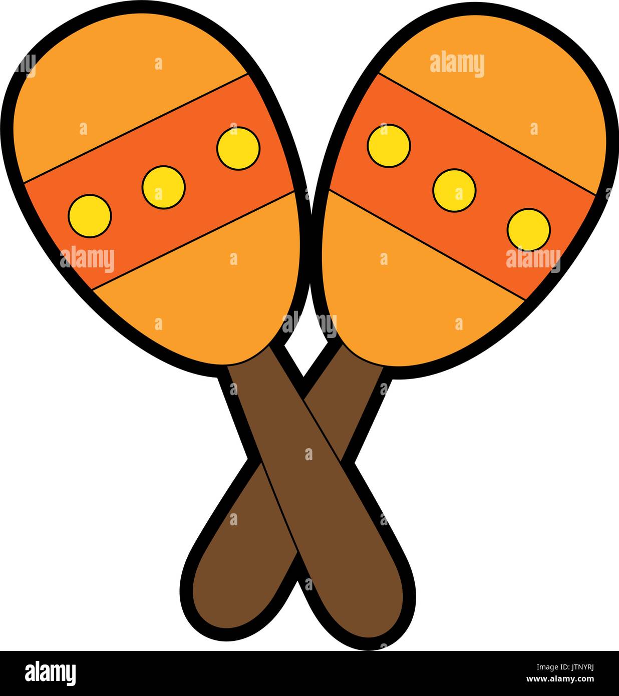 maracas instrument icon over white background vector illustration Stock