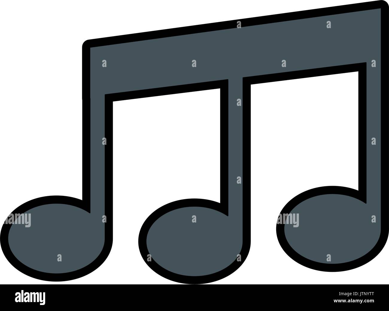 musical note icon over white background vector illustration Stock ...