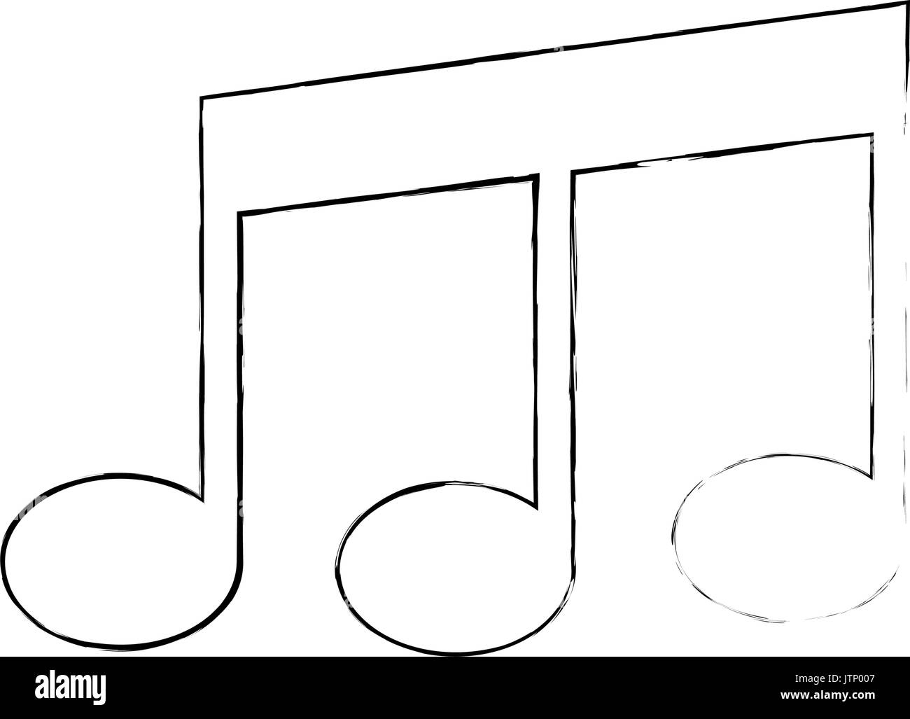 musical note icon over white background vector illustration Stock ...