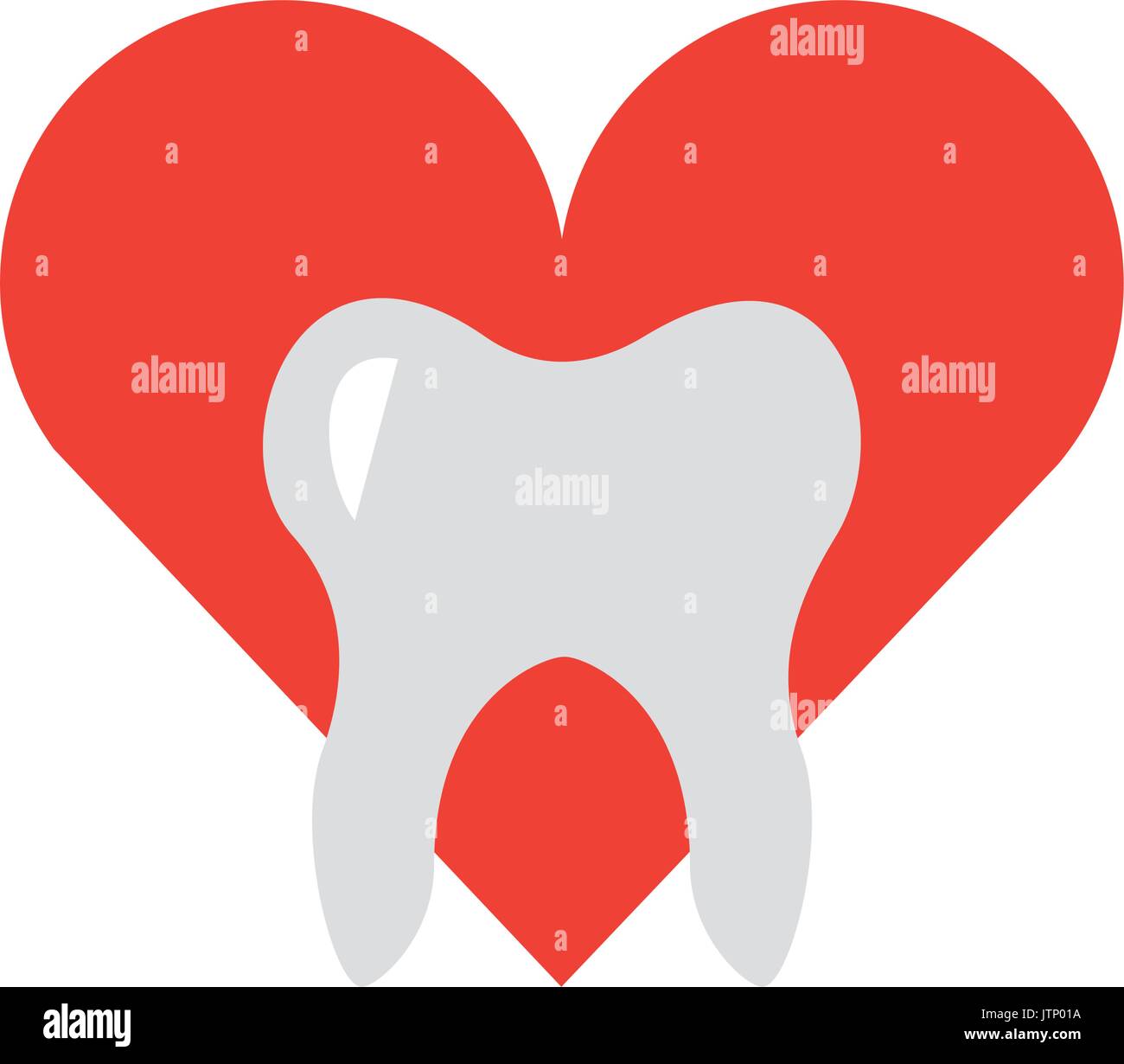 heart with Human tooth isolated icon Stock Vector Image & Art - Alamy