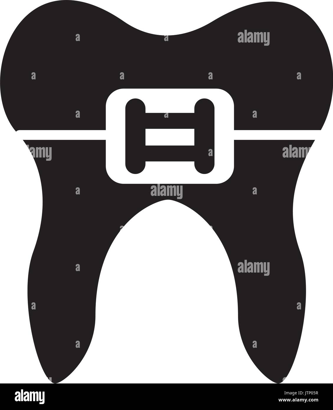 Human tooth with bracket Stock Vector Image & Art - Alamy