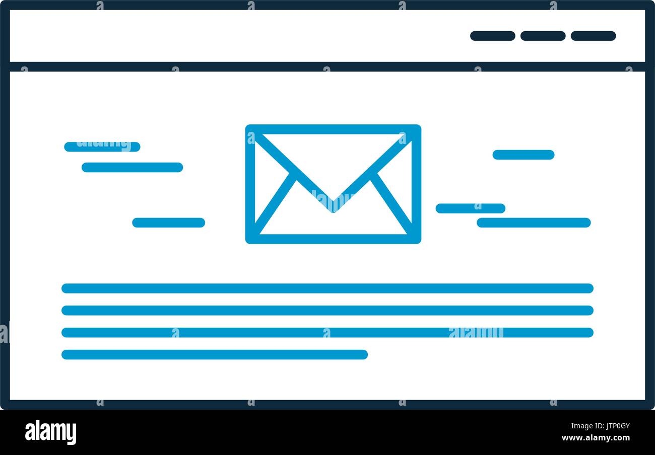 template with envelope mail isolated icon Stock Vector