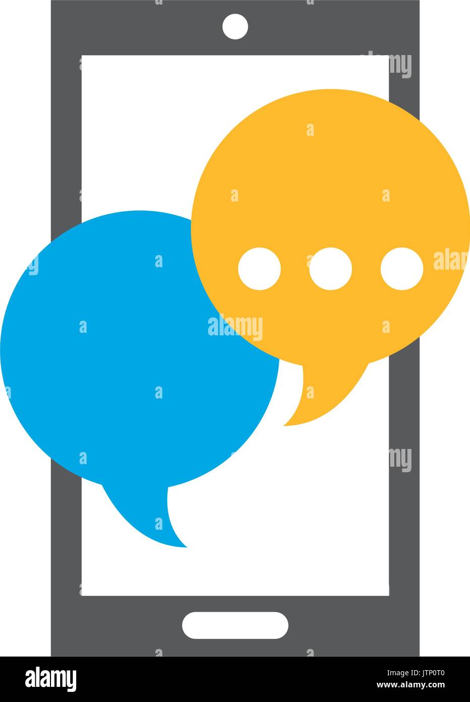 smartphone with speech bubble message icon Stock Vector Image & Art - Alamy