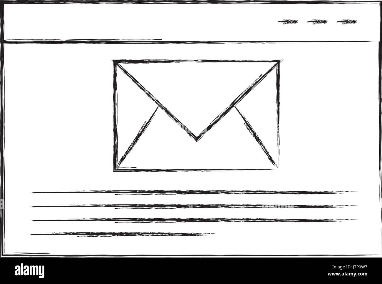 template with envelope mail isolated icon Stock Vector