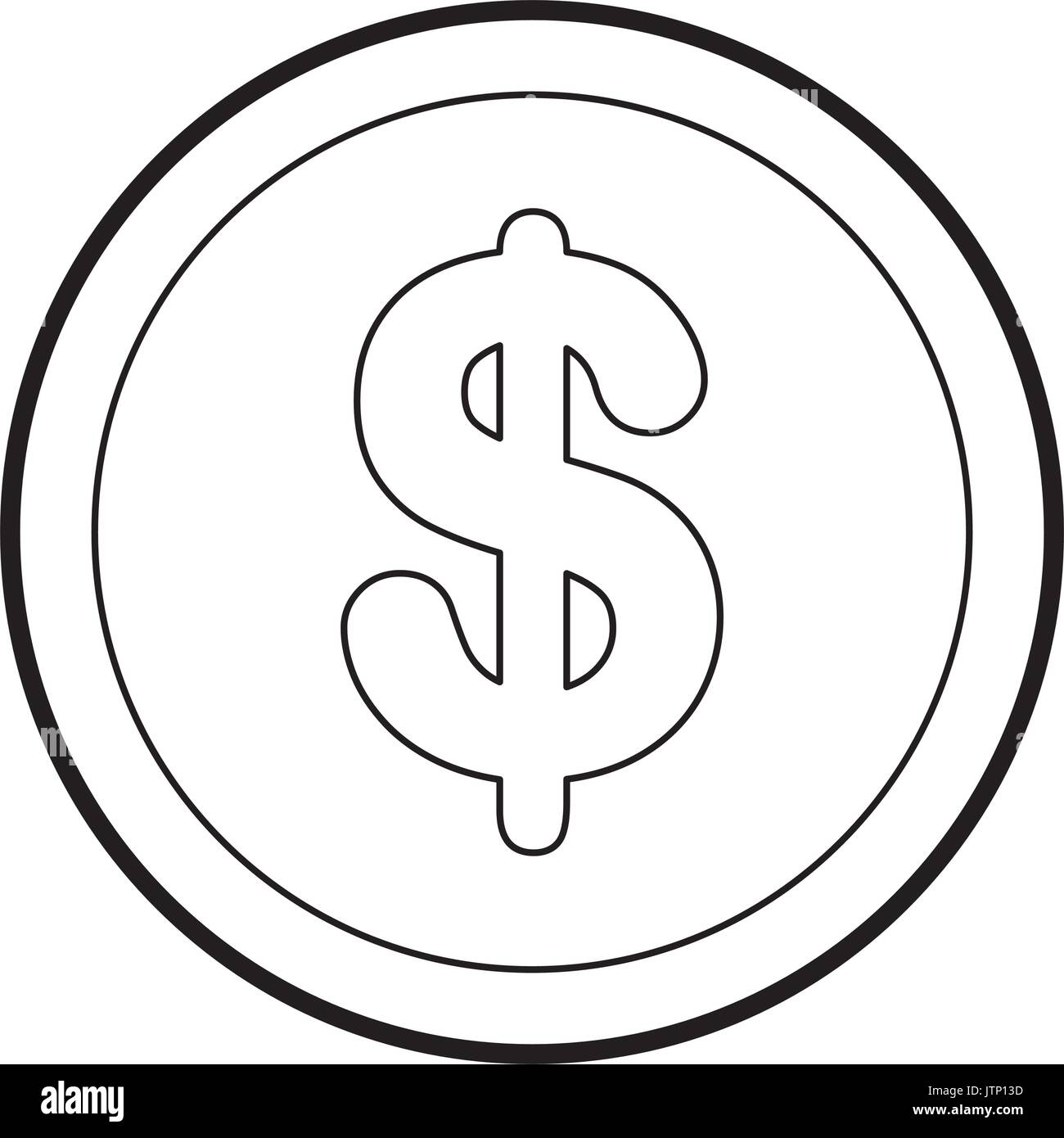 Coin Money Isolated Icon Stock Vector Image Art Alamy