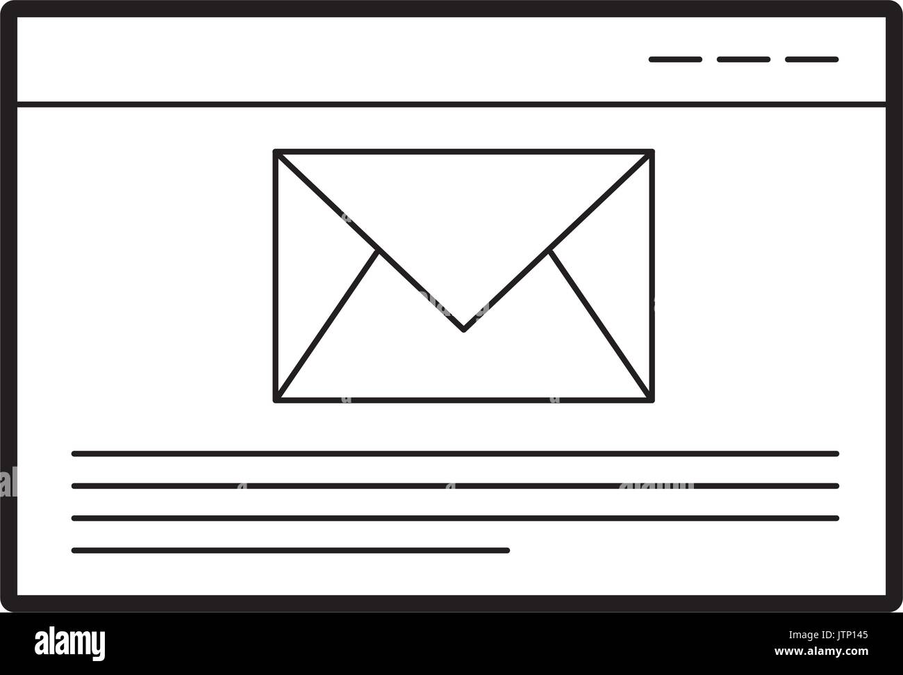 template with envelope mail isolated icon Stock Vector