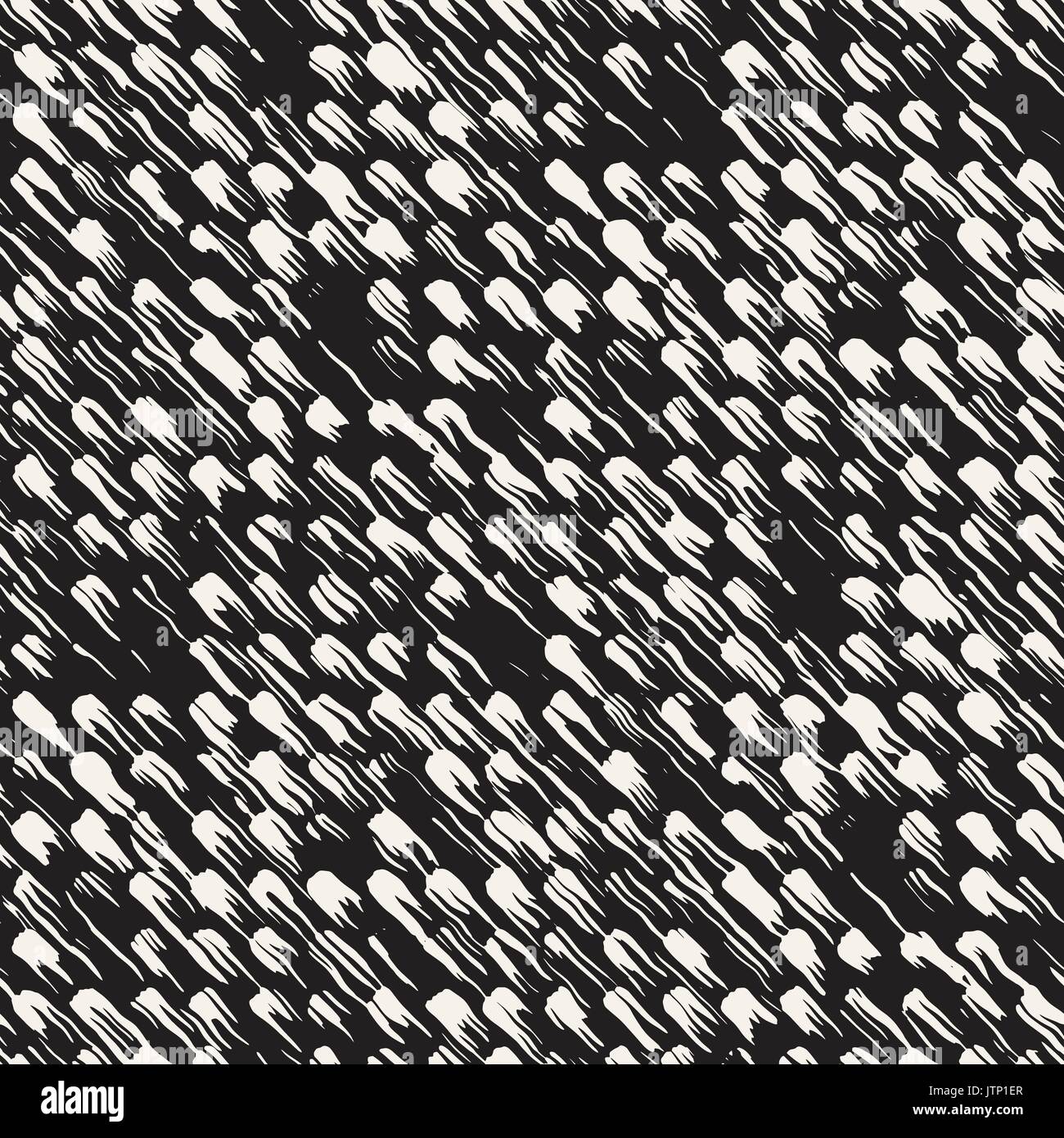 Vector seamless pattern with brush stripes and strokes. Black and white ...