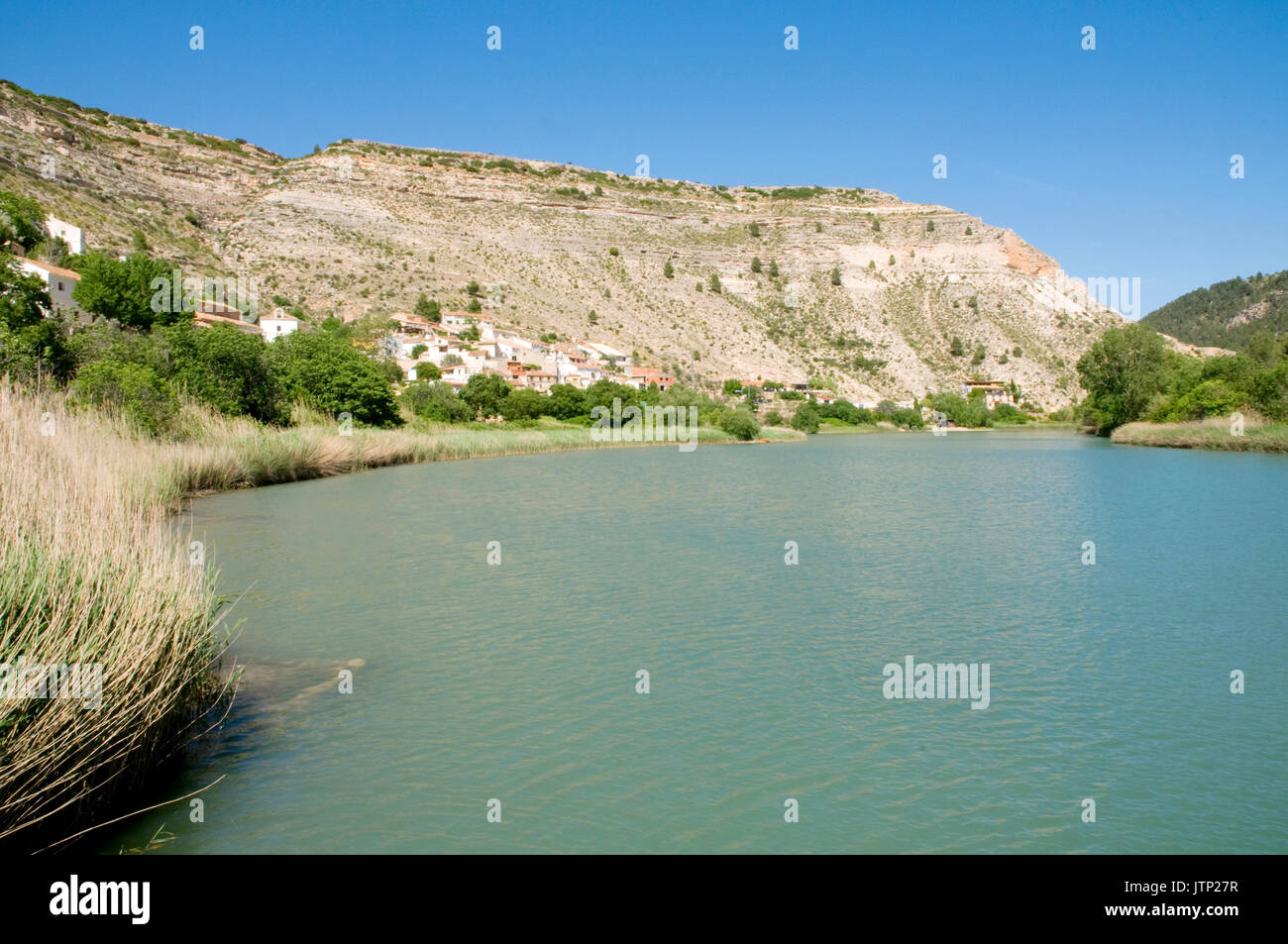 Reservoir. Alcala del Jucar, Albacete province, Spain. Stock Photo