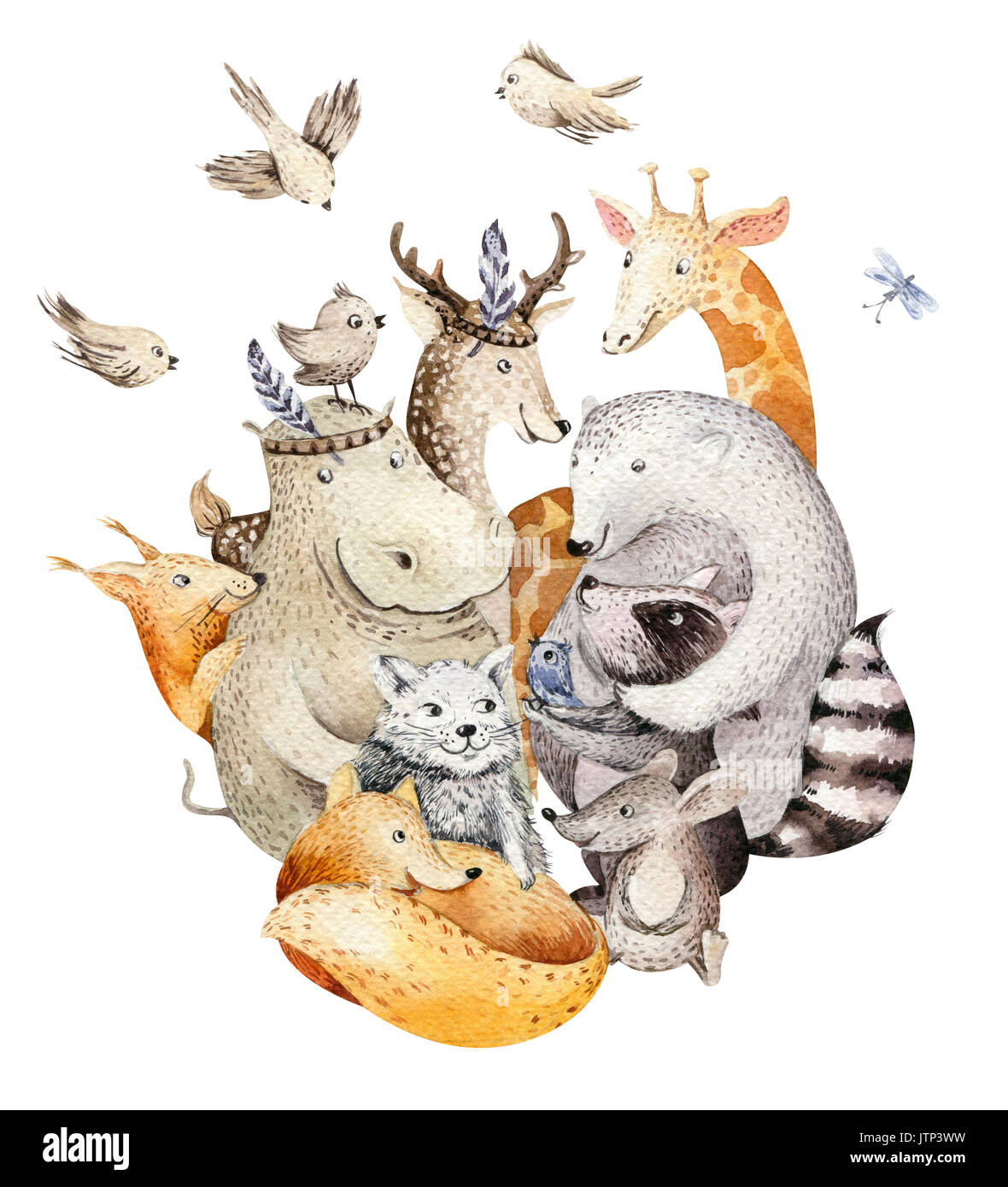 Cute family baby fox, deer animal nursery cat, giraffe, squirrel, and bear isolated illustration. Watercolor boho raccon drawing, watercolour, hippopotamus image Perfect for nursery posters, pattern Stock Photo - Alamy Cute family baby fox, deer animal nursery cat, giraffe, squirrel, and bear isolated illustration. Watercolor boho raccon drawing, watercolour, hippopotamus image Perfect for nursery posters, pattern Stock Photo - Alamy
