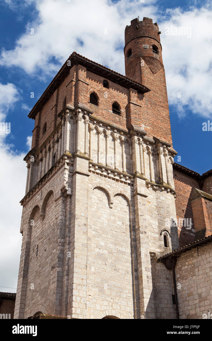 Tower of the Collegiate Church of Saint Salvi in Toulouse, France. Stock Photo