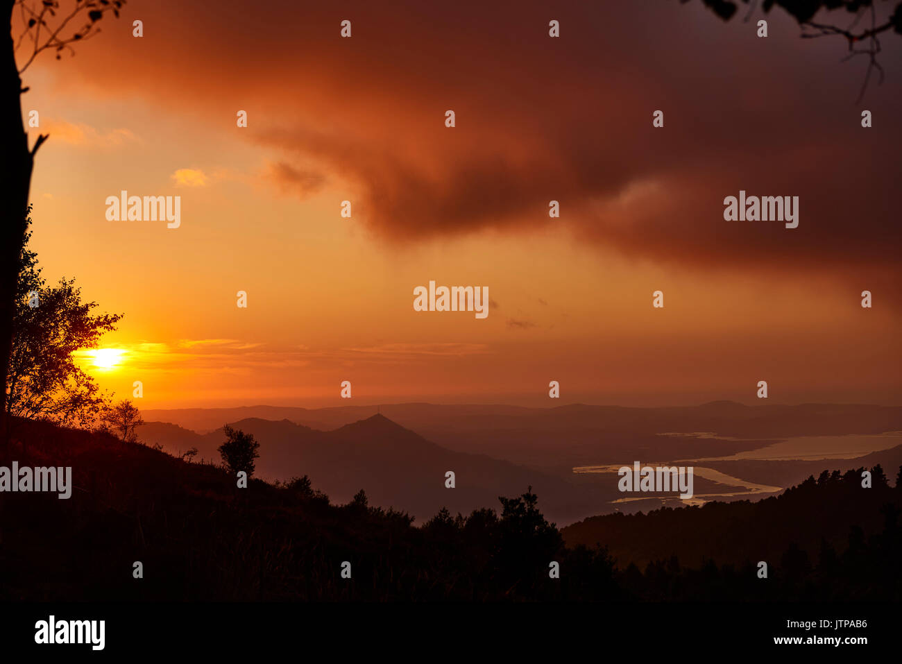 Sunset, Cantabria, Spain, Europe Stock Photo