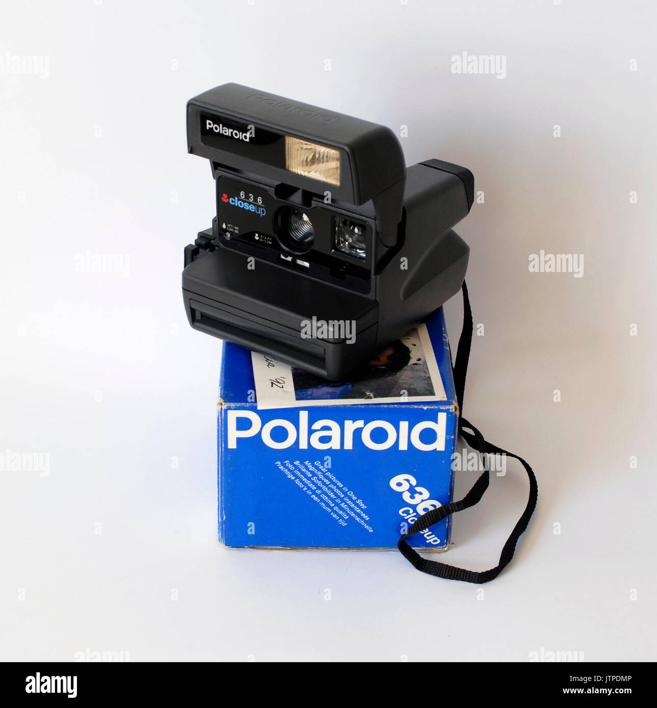 Vintage Photo camera Polaroid 636 Close Up, Made in UK Stock Photo