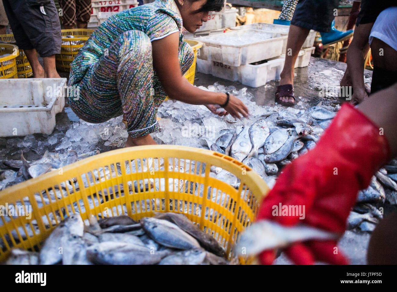 Sanya, China. Fishmarket Stock Photo
