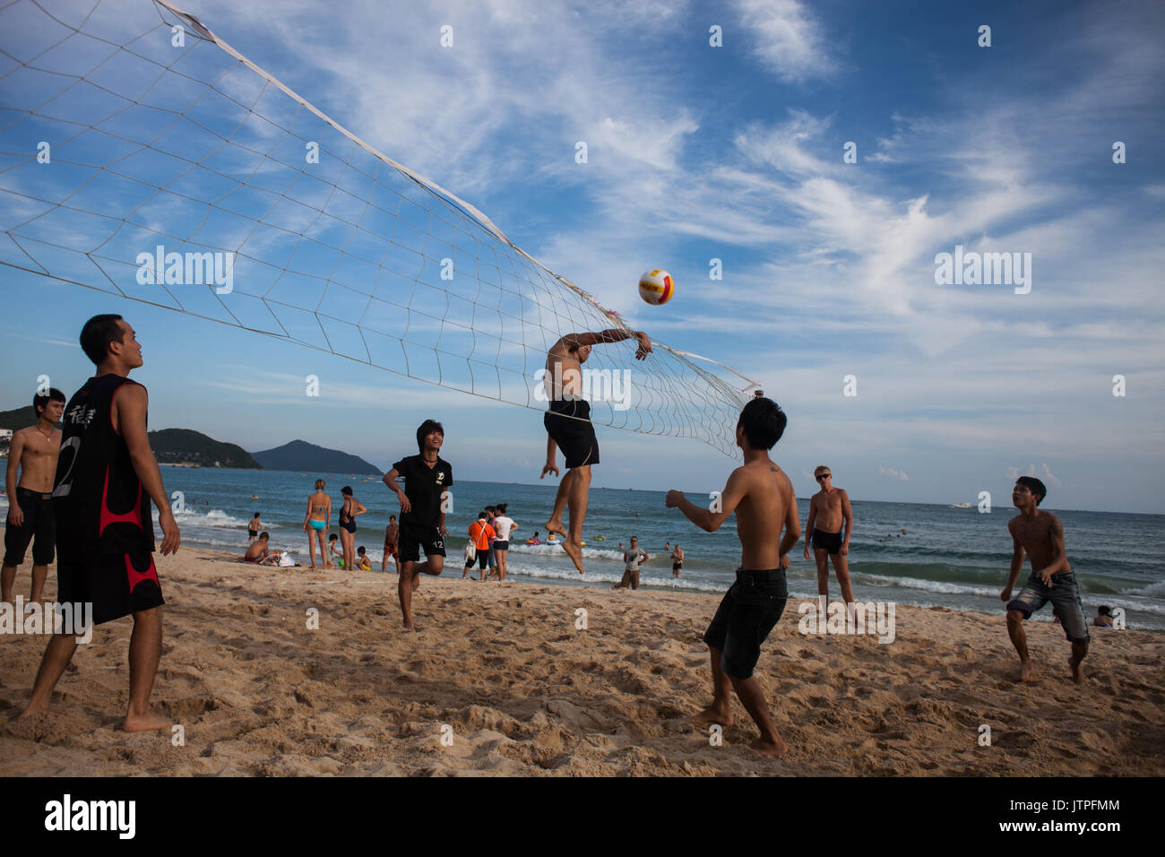 Sanya, China. Beach volley Stock Photo