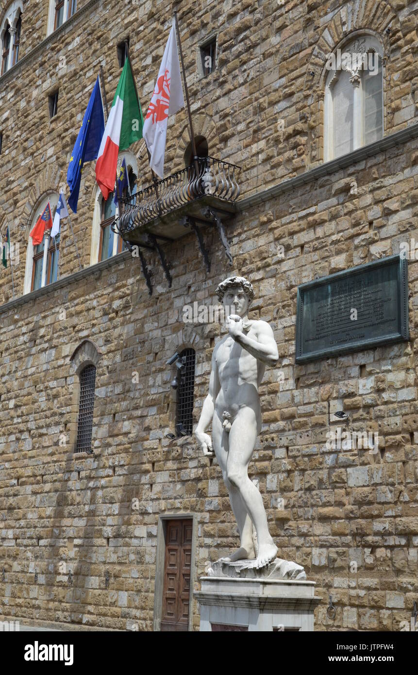 Statue of David by Michelangelo in Florence Stock Photo