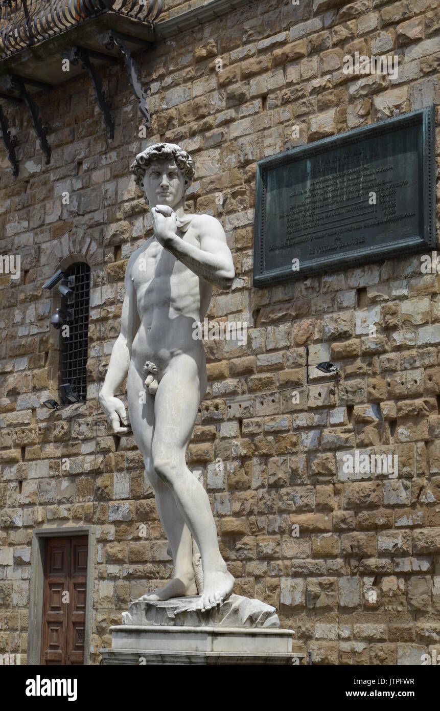 Statue of David by Michelangelo in Florence Stock Photo