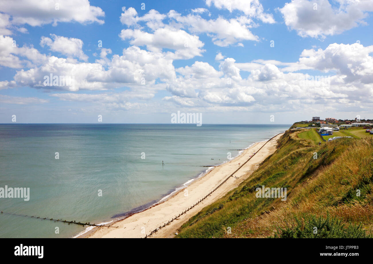 A view of the cliffs and beach to the west of the North Norfolk resort