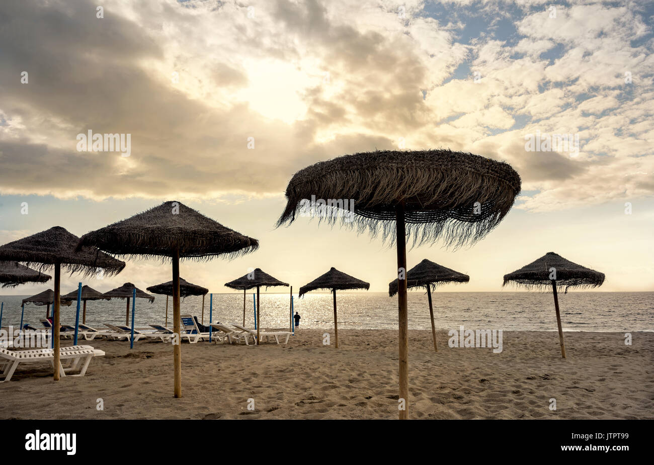 Torremolinos beach. Malaga province, Costa del Sol, Andalusia, Spain Stock Photo