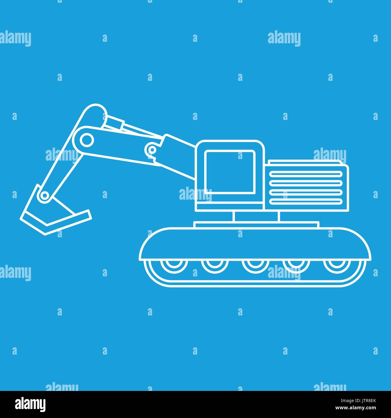 Excavator icon outline Stock Vector Image & Art - Alamy