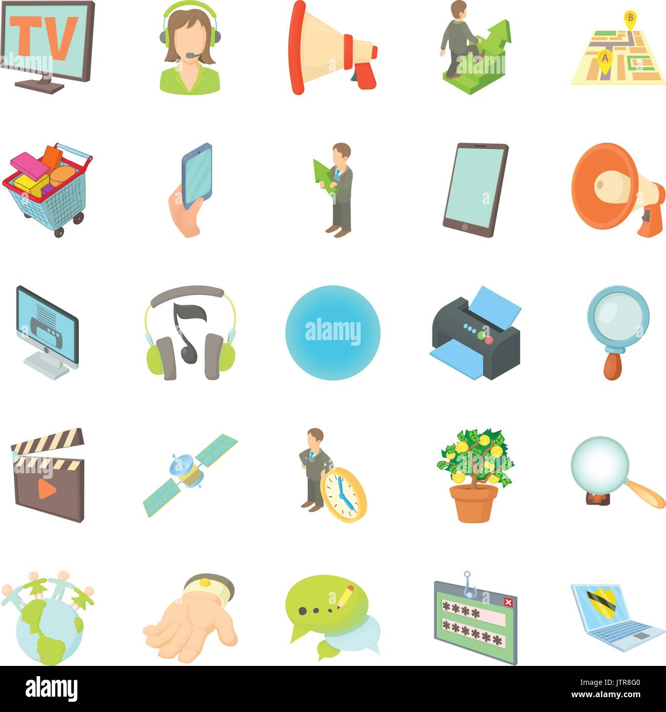 Development of applications icons set Stock Vector