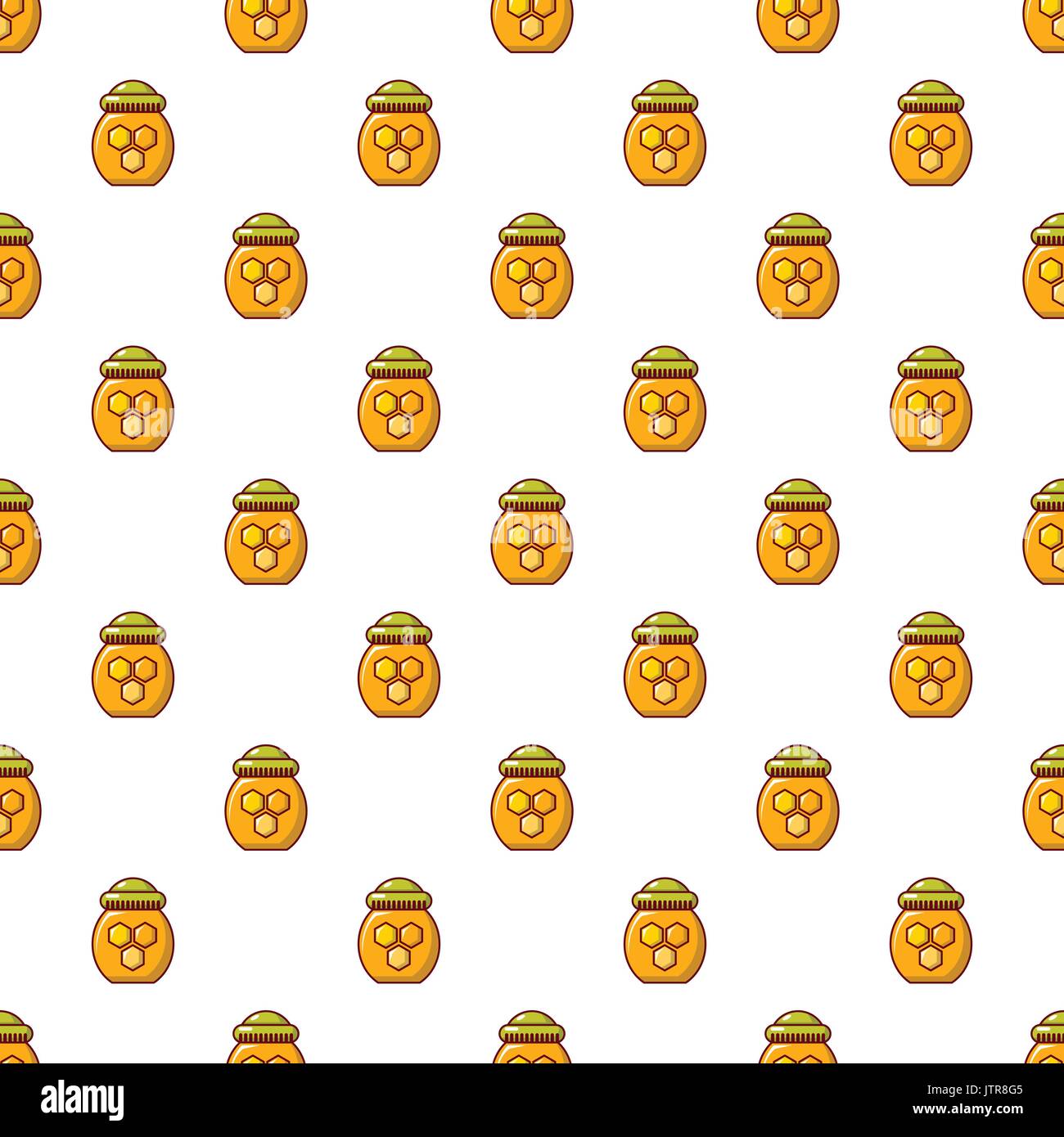 Honey pot pattern seamless Stock Vector