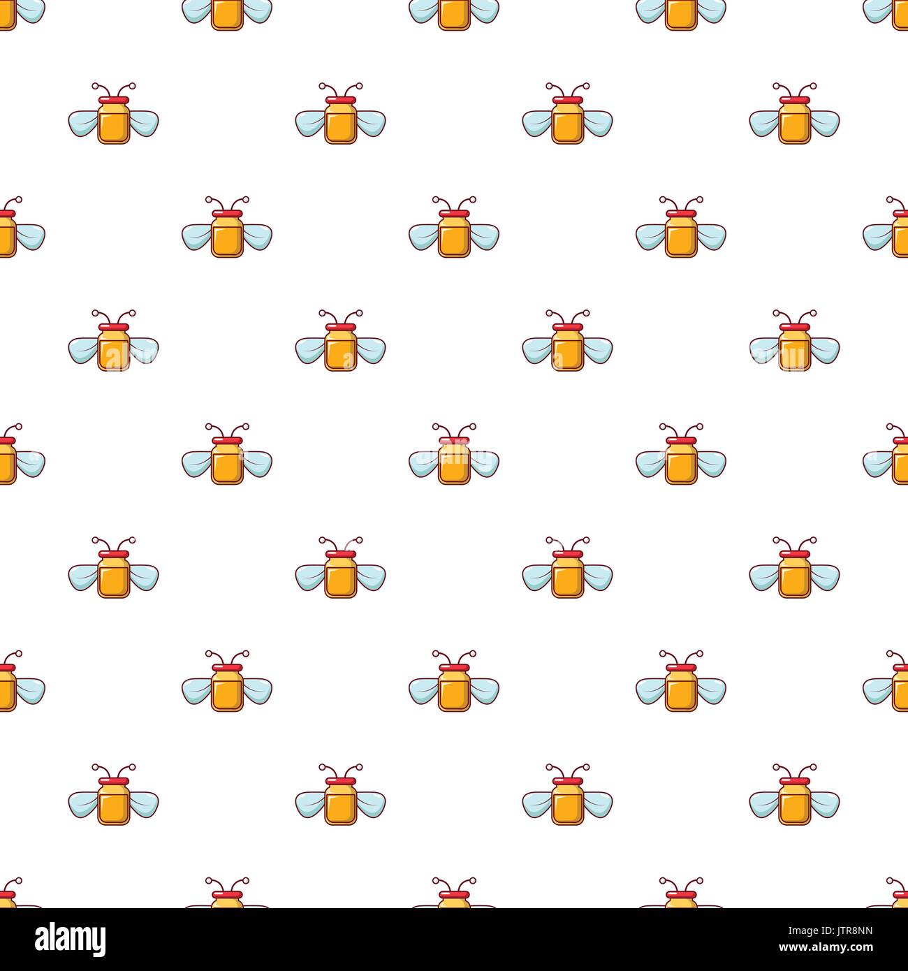 Jar of honey pattern seamless Stock Vector