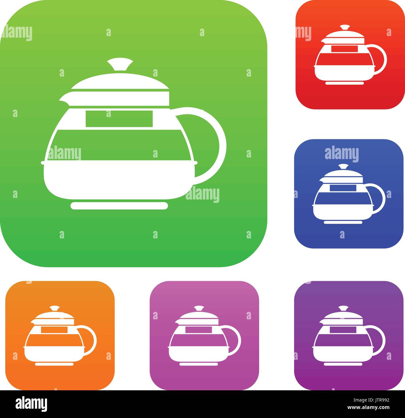 Glass teapot set collection Stock Vector Image & Art Alamy