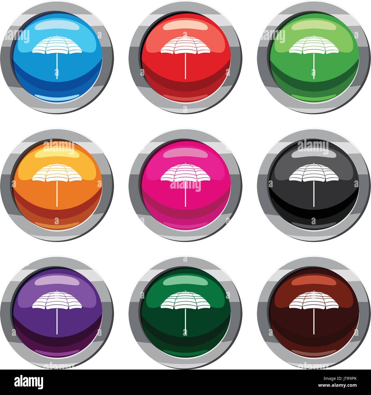 Beach umbrella set 9 collection Stock Vector Image & Art - Alamy