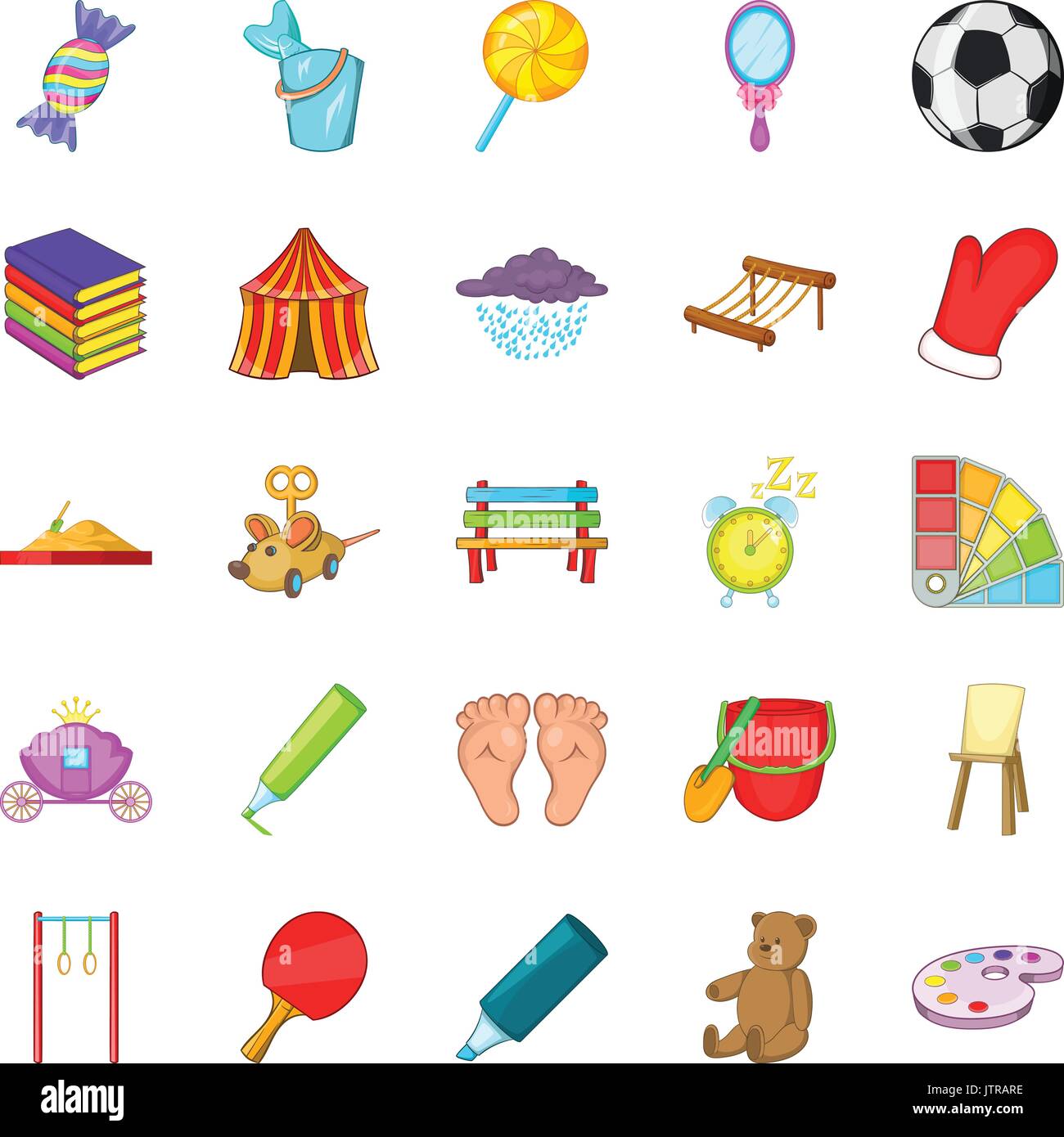 Schoolboy icons set, cartoon style Stock Vector Image & Art - Alamy