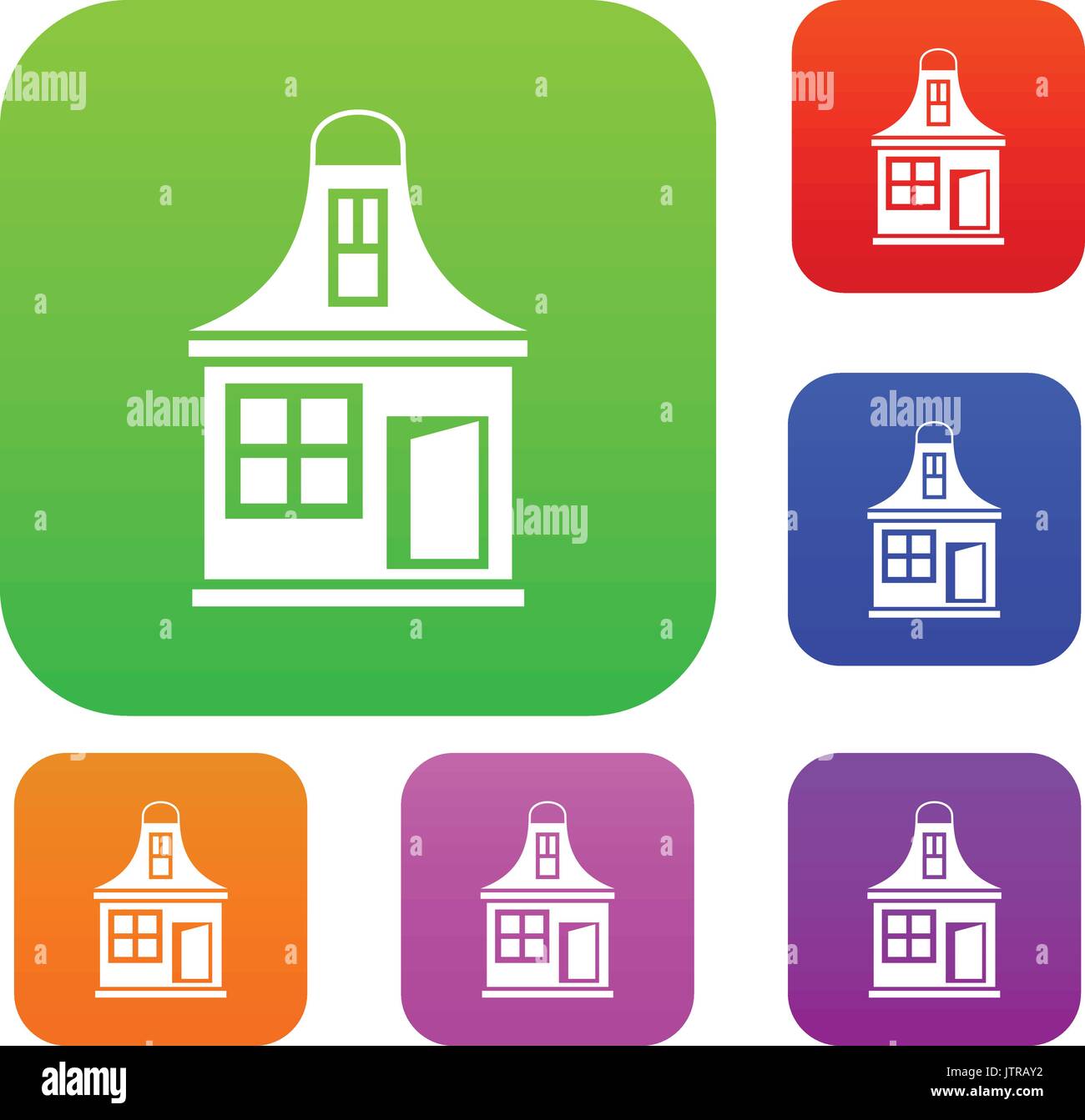 Small house set collection Stock Vector Image & Art - Alamy