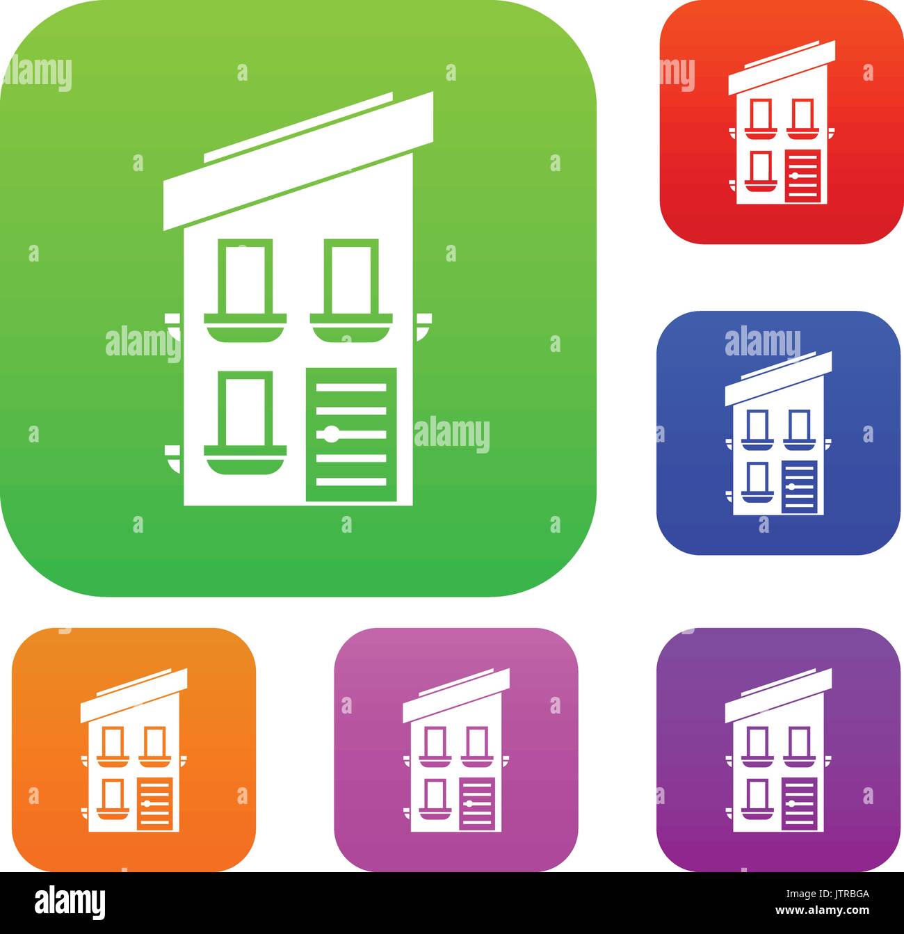 Two-storey house set collection Stock Vector Image & Art - Alamy